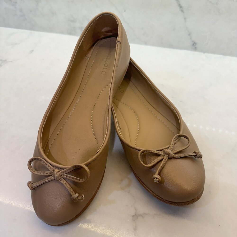 Nisolo, Bea Go-To Ballet Flat, Almond, Size 7.5
